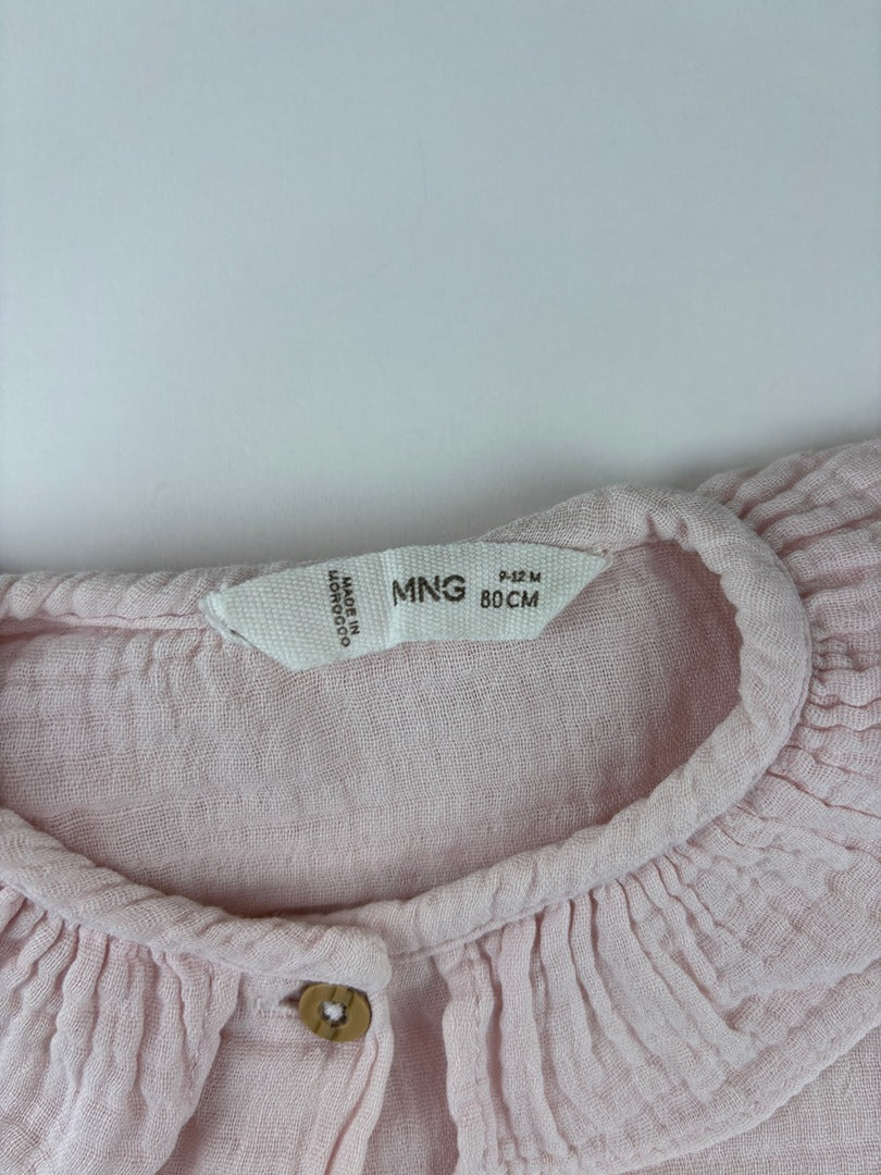Chemise Mango - 12 Mois / 74 Cm - Rose - État : Excellent