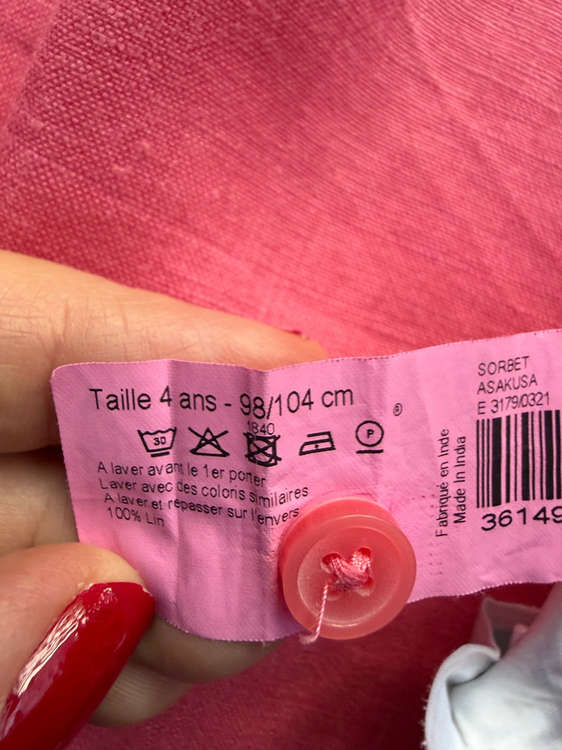 Tunique Monoprix Kids - 4 Ans - Rose - État : Excellent
