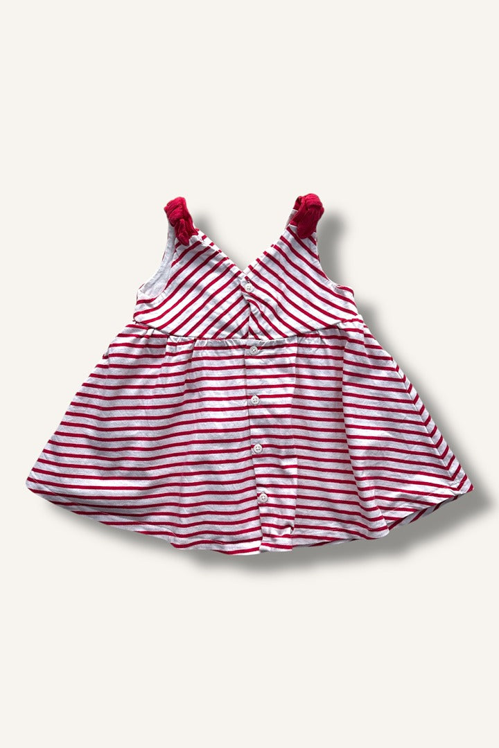 Robe bébé Obaïbi - 9-12 mois / 74 cm - rouge - État : Excellent