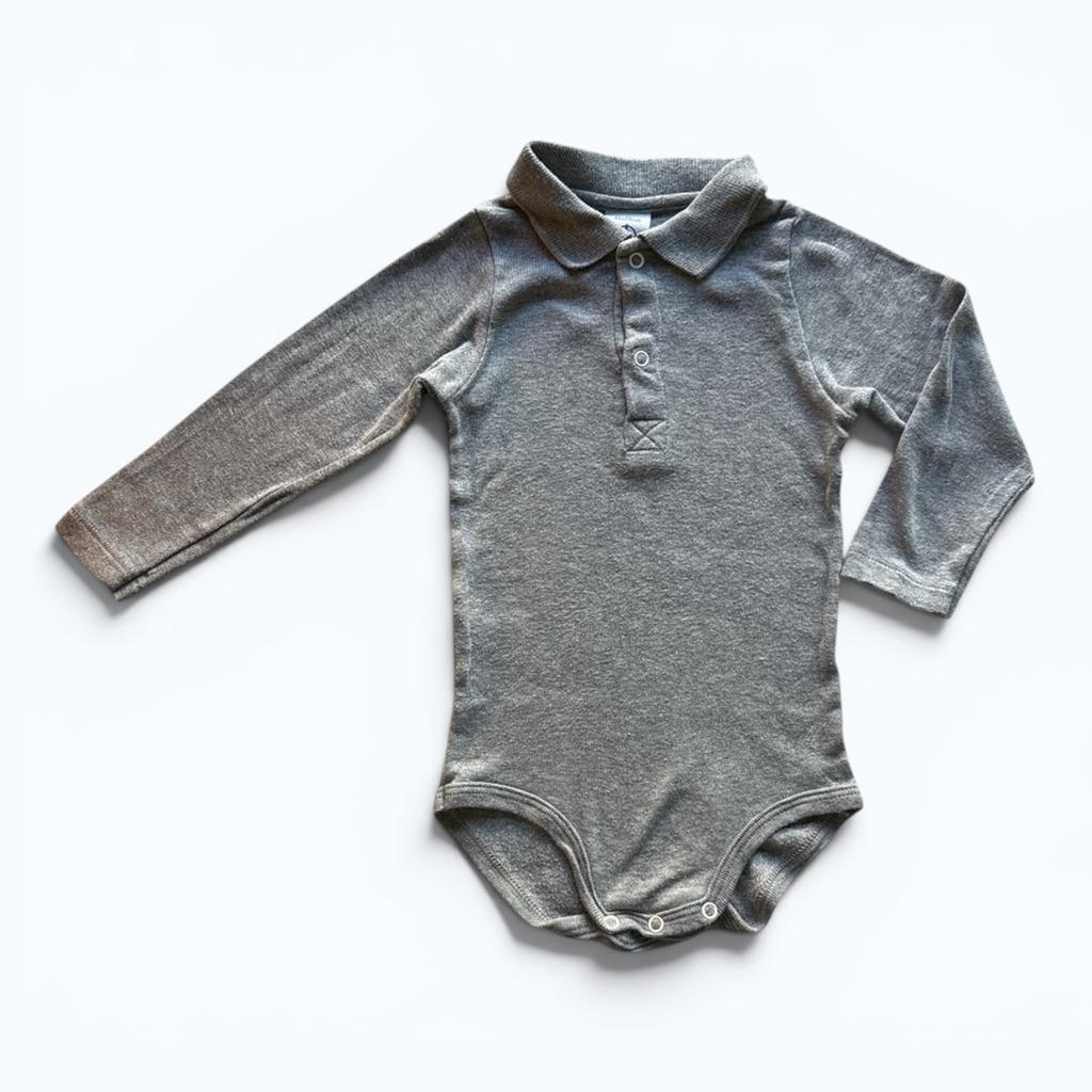 Body manches longues avec col Gris Petit Bateau 12 mois 74 cm