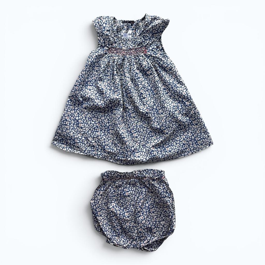 Ensemble robe et bloomer Absorba - 12 mois - Bleu - État : Excellent