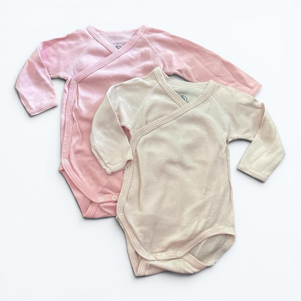 Bodies Petit Bateau - 3 Mois - Rose/beige - État : Excellent