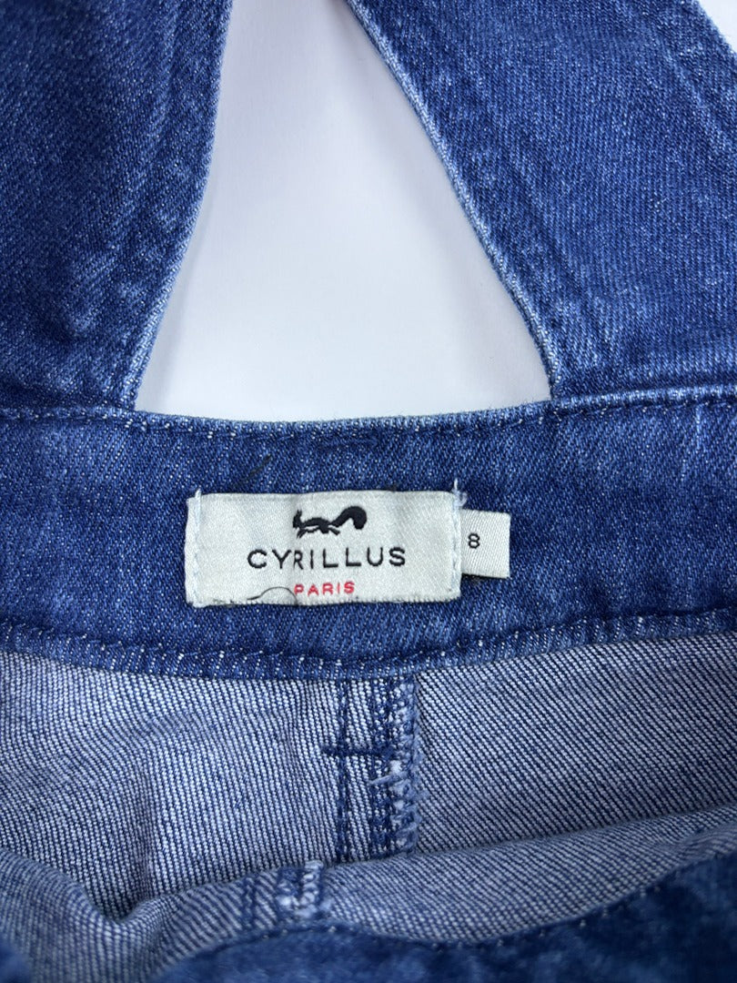 Salopette en jean Cyrillus - 8 ans - Bleu - État : Excellent