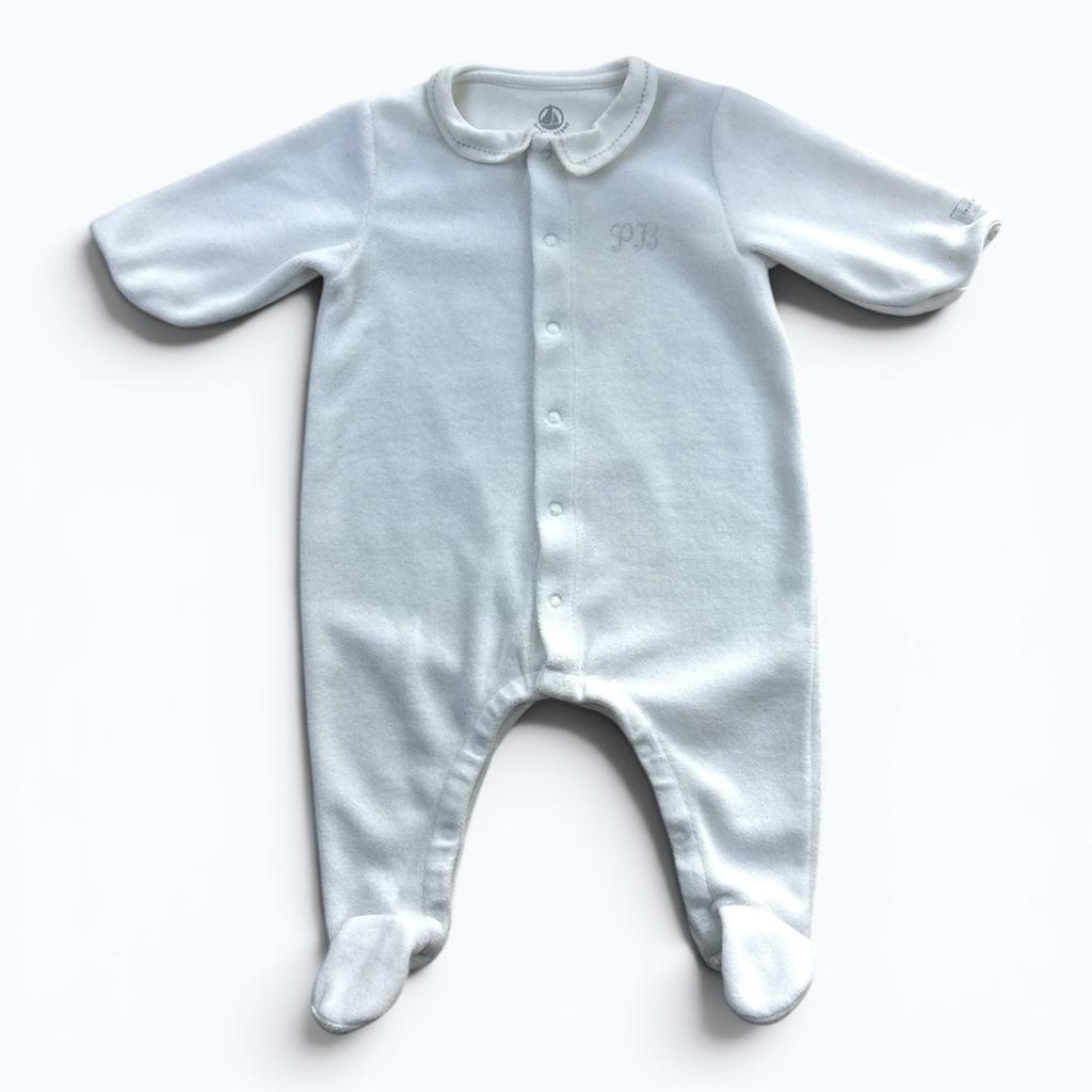 Grenouillère Petit Bateau - 3 mois - Blanc - État : Excellent