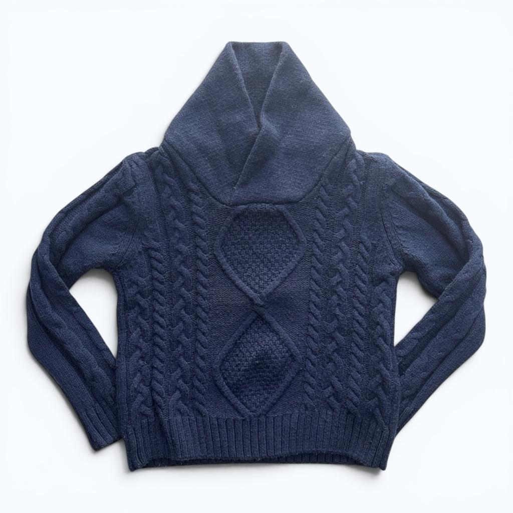 Pull torsadé Cyrillus - 4 ans - Bleu marine - État : Excellent