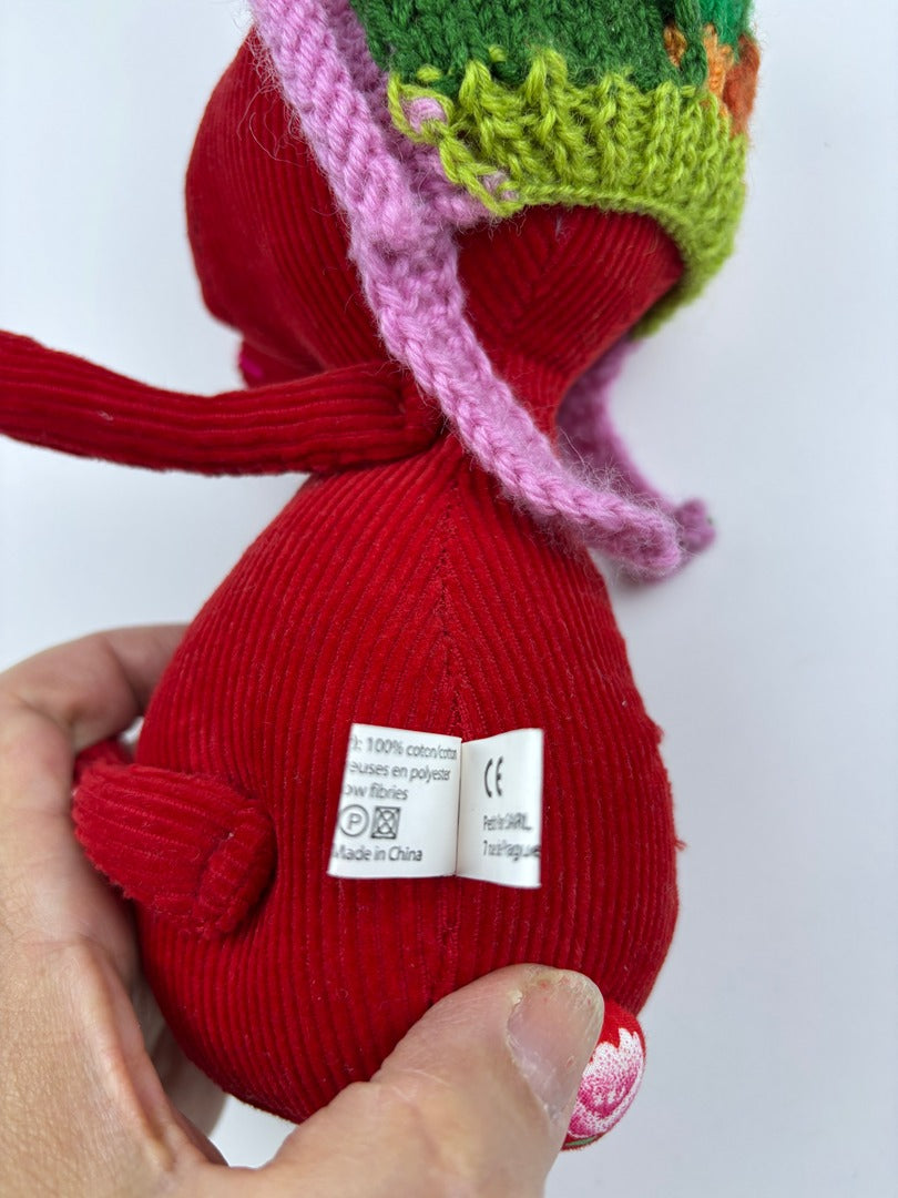 Peluche Petit Pan - Taille Unique - Rouge/fuchsia - État : Très Bon