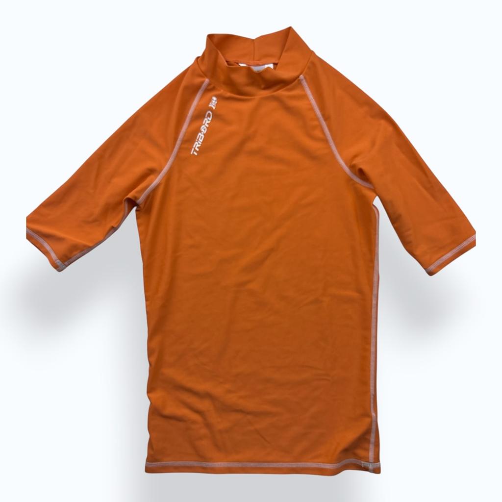 T-shirt anti-uv Tribord - 14 ans - Orange - État : Excellent