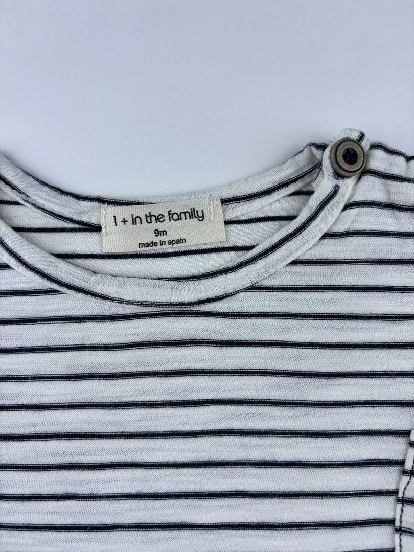 T-shirt 1+ In The Family - 9 Mois - Marine - État : Excellent