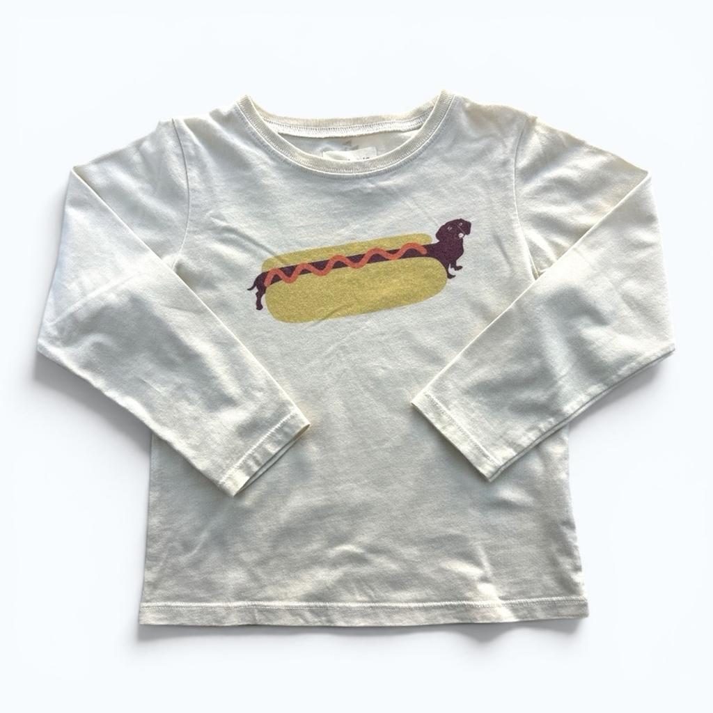 T-shirt manches longues Arsène & les pipelettes - 4 ans - Écru - État : Excellent