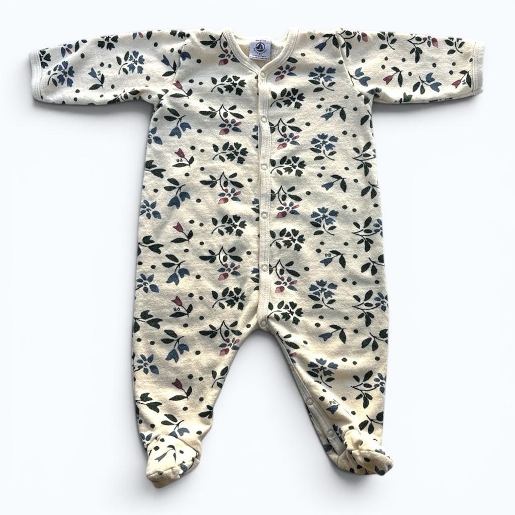 Pyjama Petit Bateau - 6 mois - Crème - État : Excellent