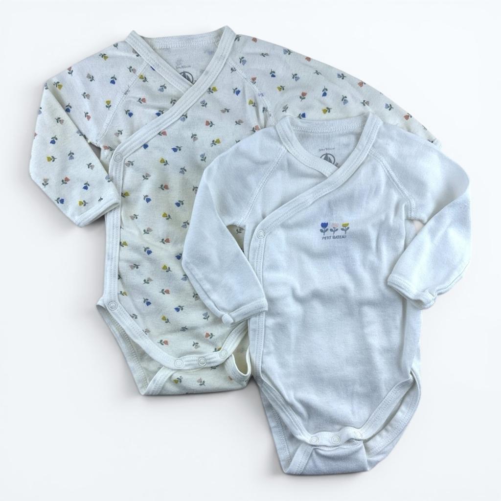 Bodys Petit Bateau - 3 mois - Blanc - État : Excellent