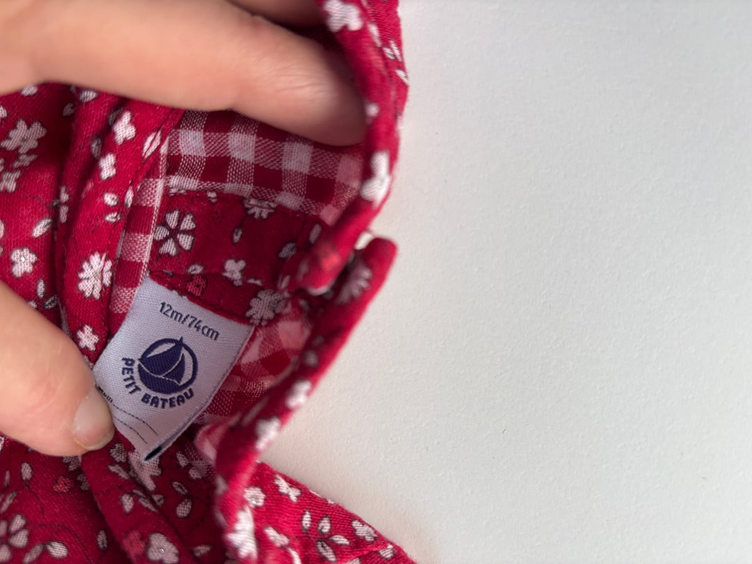 Ensemble Petit Bateau - 12 mois - Rouge - État : Excellent