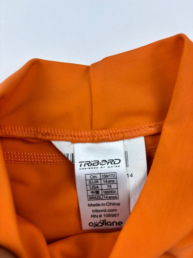 T-shirt anti-uv Tribord - 14 ans - Orange - État : Excellent