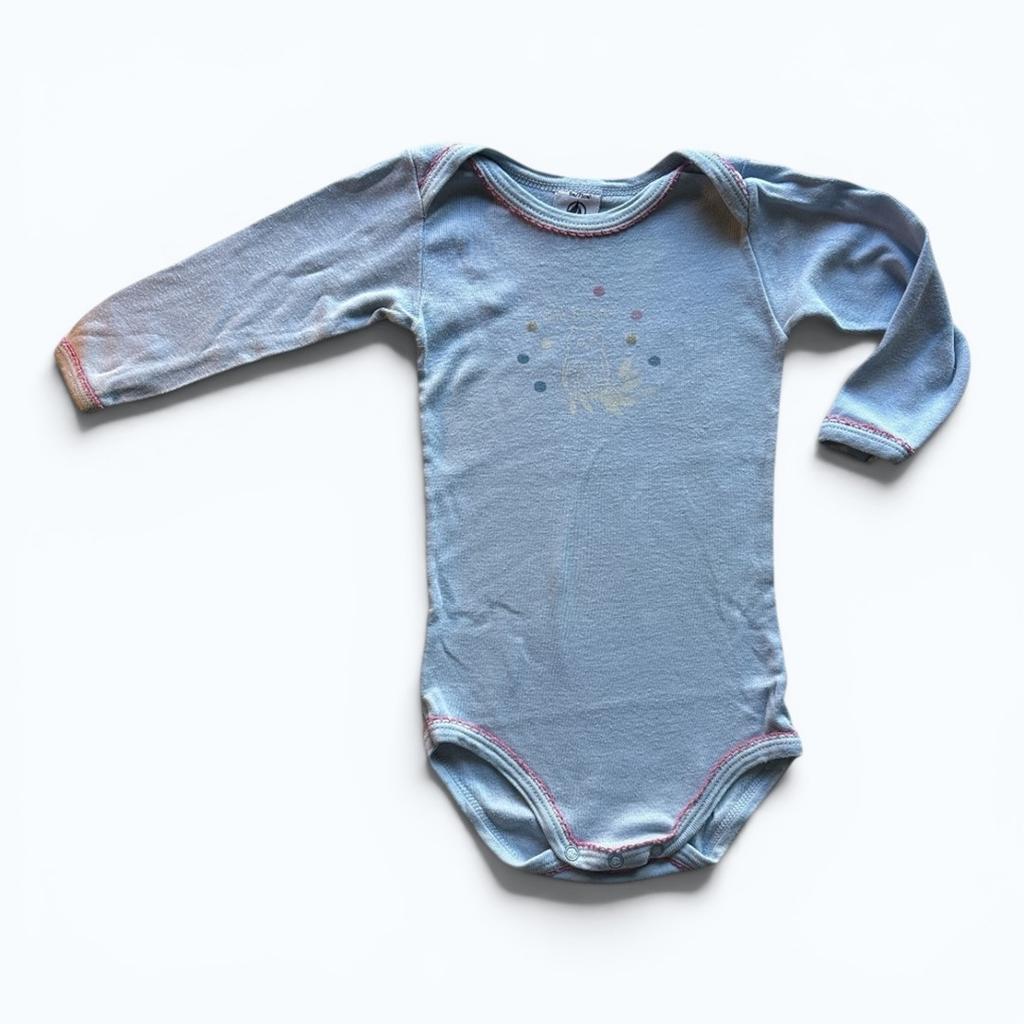 Body manches longues Bleu ciel Petit Bateau 9 mois 71 cm