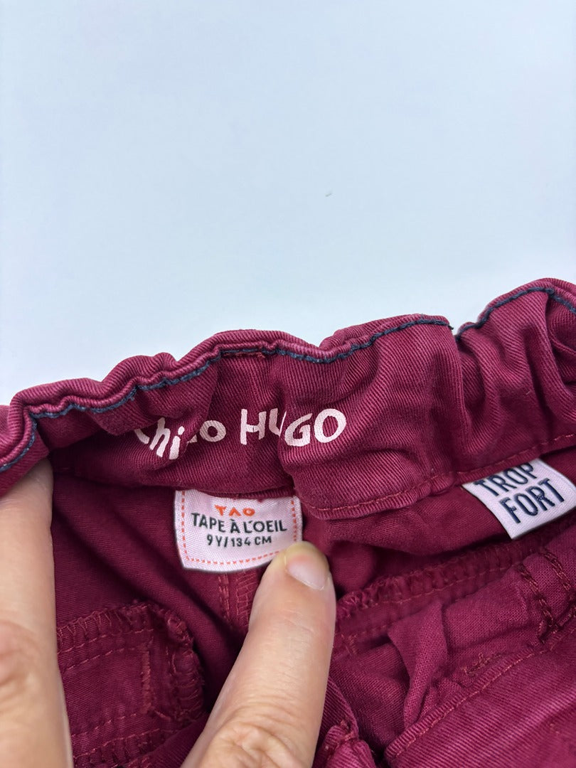Pantalon Tape À L'œil - 9 Ans - Bordeaux - État : Excellent