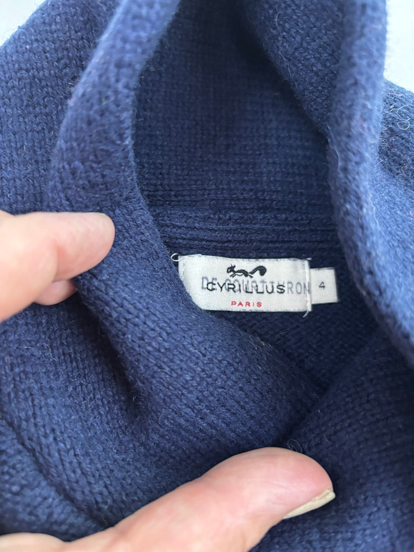 Pull torsadé Cyrillus - 4 ans - Bleu marine - État : Excellent
