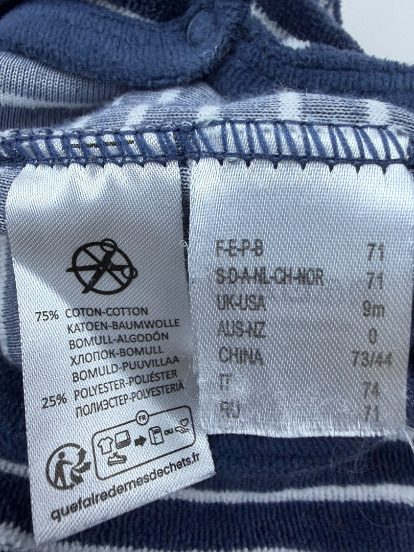 Grenouillère La Redoute - 9 Mois - Marine - État : Très bon