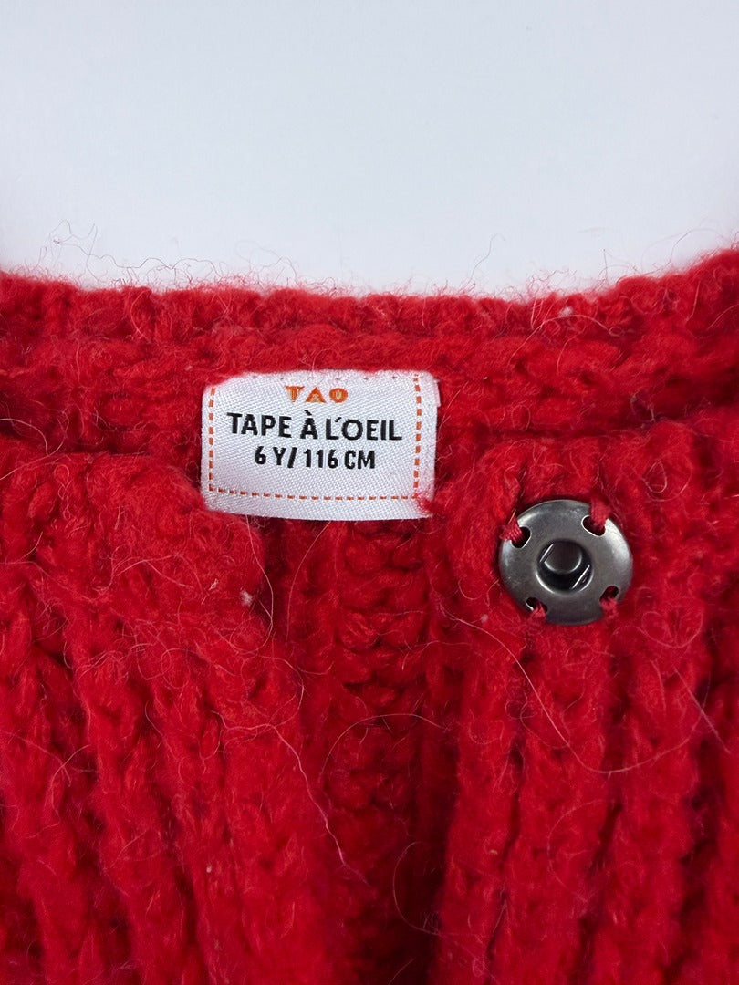 Gilet Tape à l'œil - 6 Ans - Rouge - État : Excellent
