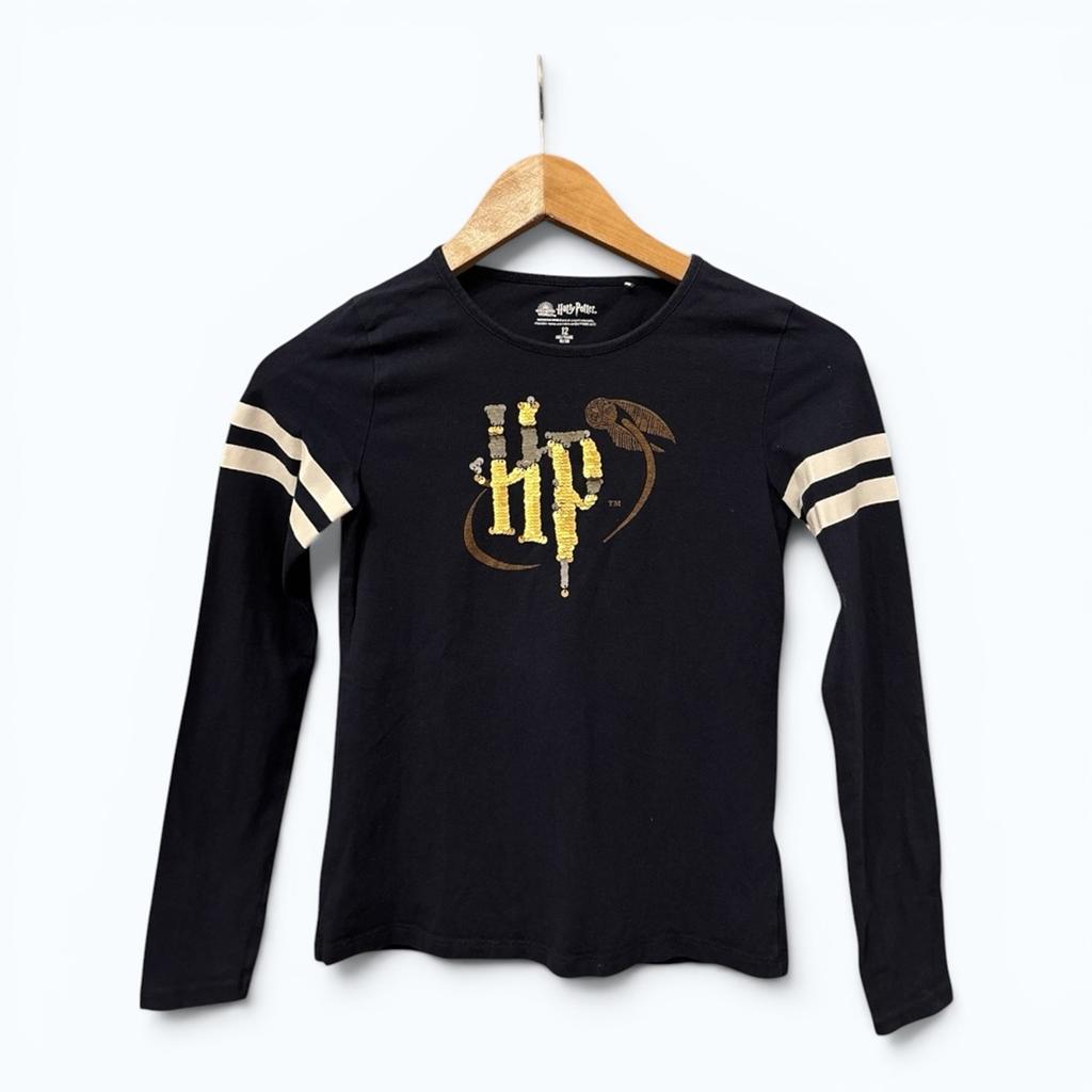 Tee-shirt manches longues Harry Potter - 12 ans - Marine - État : Excellent