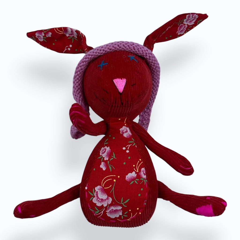 Peluche Petit Pan - Taille Unique - Rouge/fuchsia - État : Très Bon