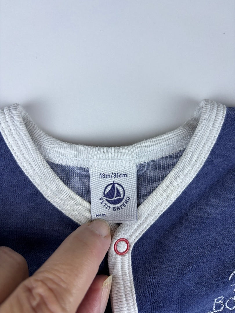 Pyjama Petit Bateau - 18 mois - Bleu - État : Excellent