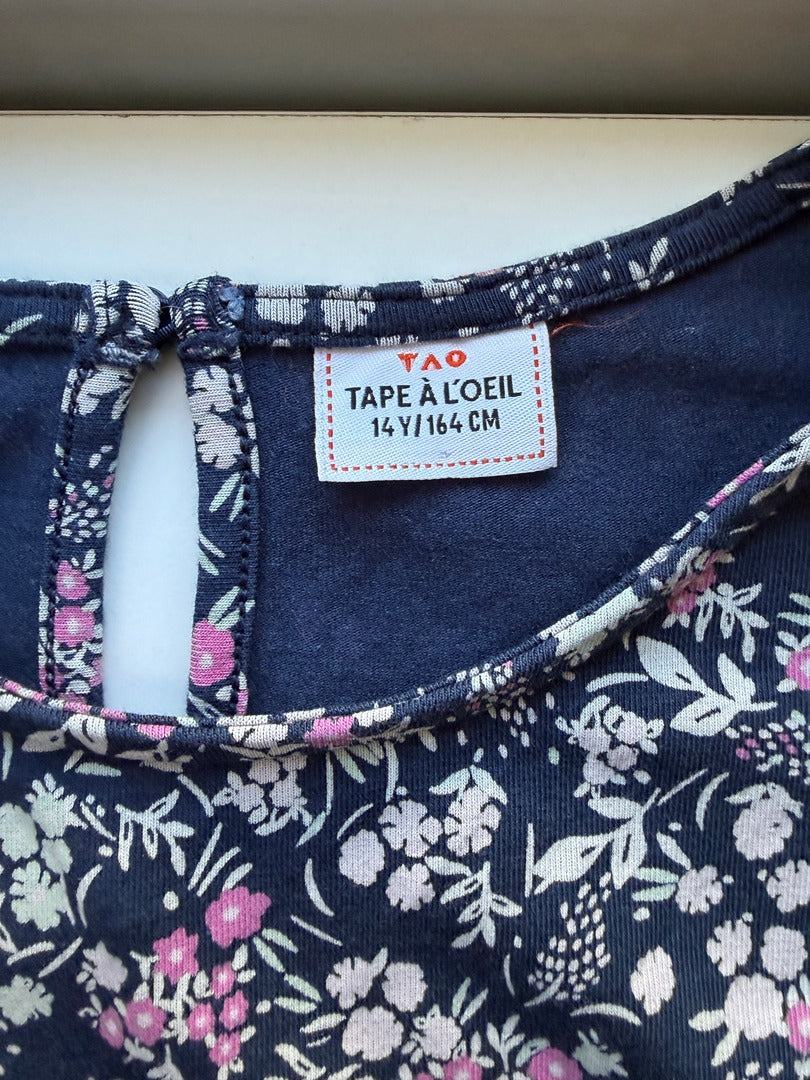 Robe Courte Tape À L'œil - 14 Ans - Marine - État : Excellent