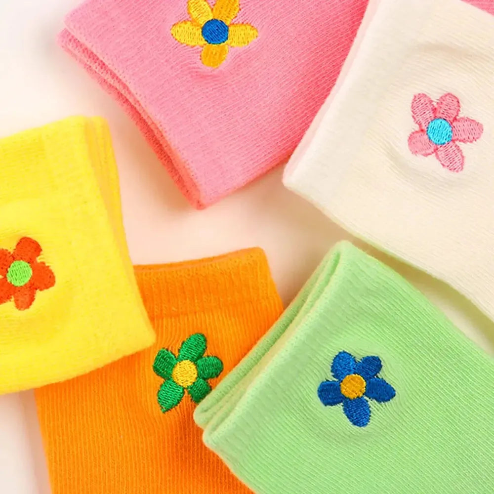 Lot de 5 Chaussettes Hautes Fleur