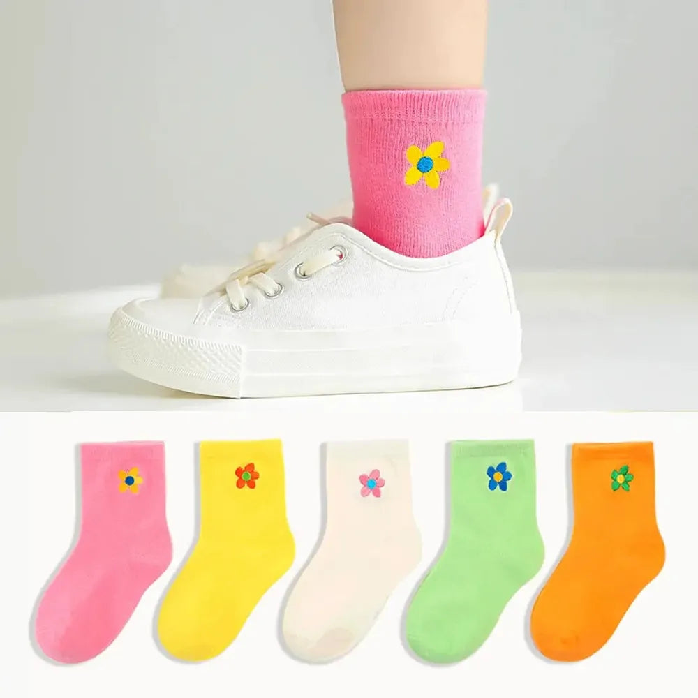 Lot de 5 Chaussettes Hautes Fleur