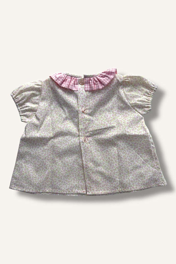 Ensemble bébé fille cousu main - 3-6 mois - Rose - État : Excellent