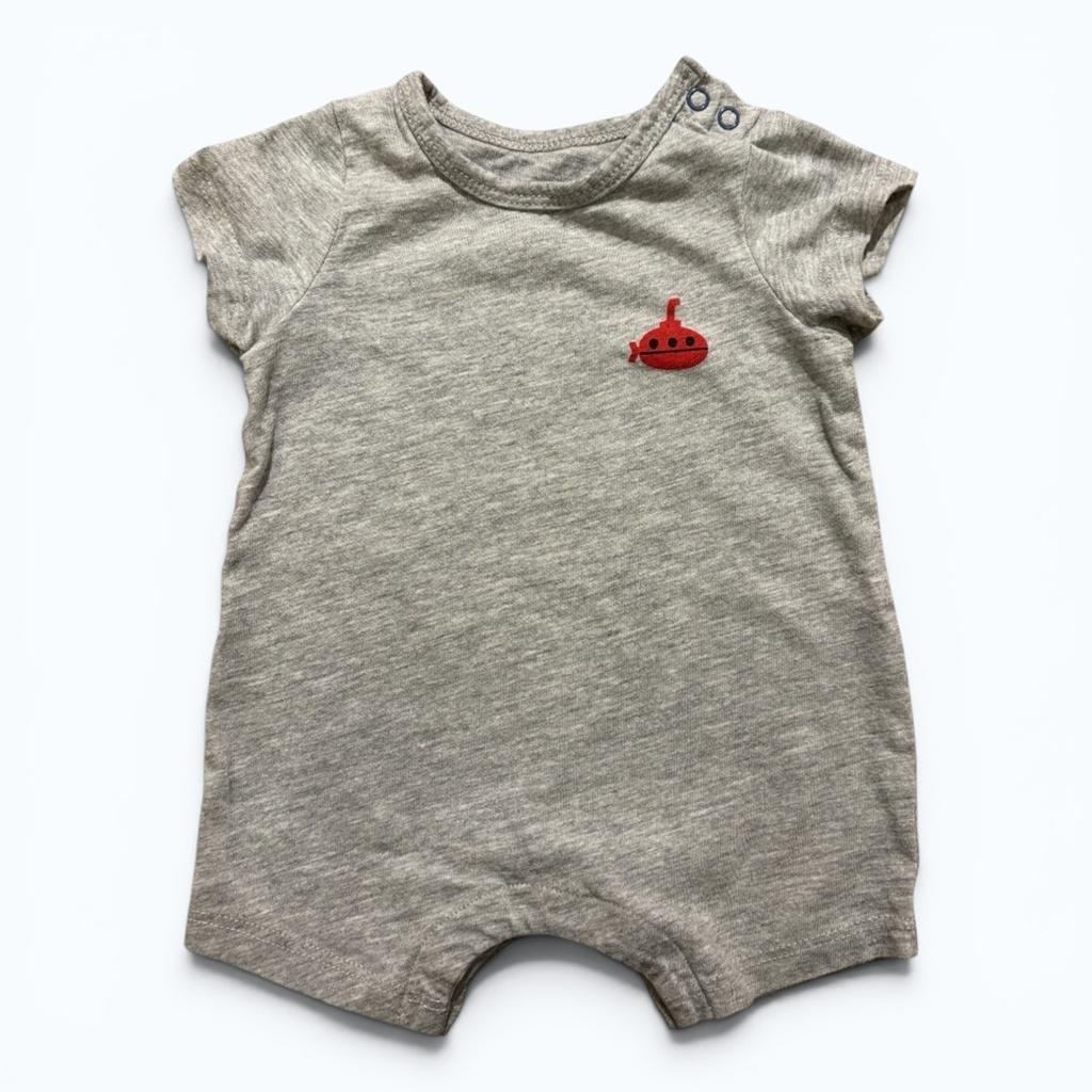 Combinaison bébé grise Bout’chou – 1 mois