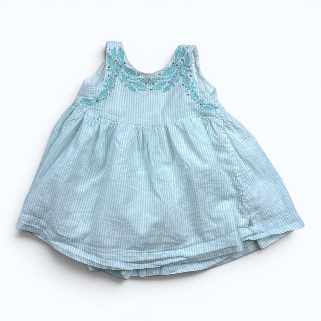 Robe Obaïbi - 12 mois / 74cm - Bleu clair - État : Excellent