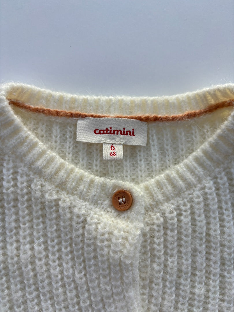 Gilet Catimini - 6 mois / 68cm - Crème - État : Excellent