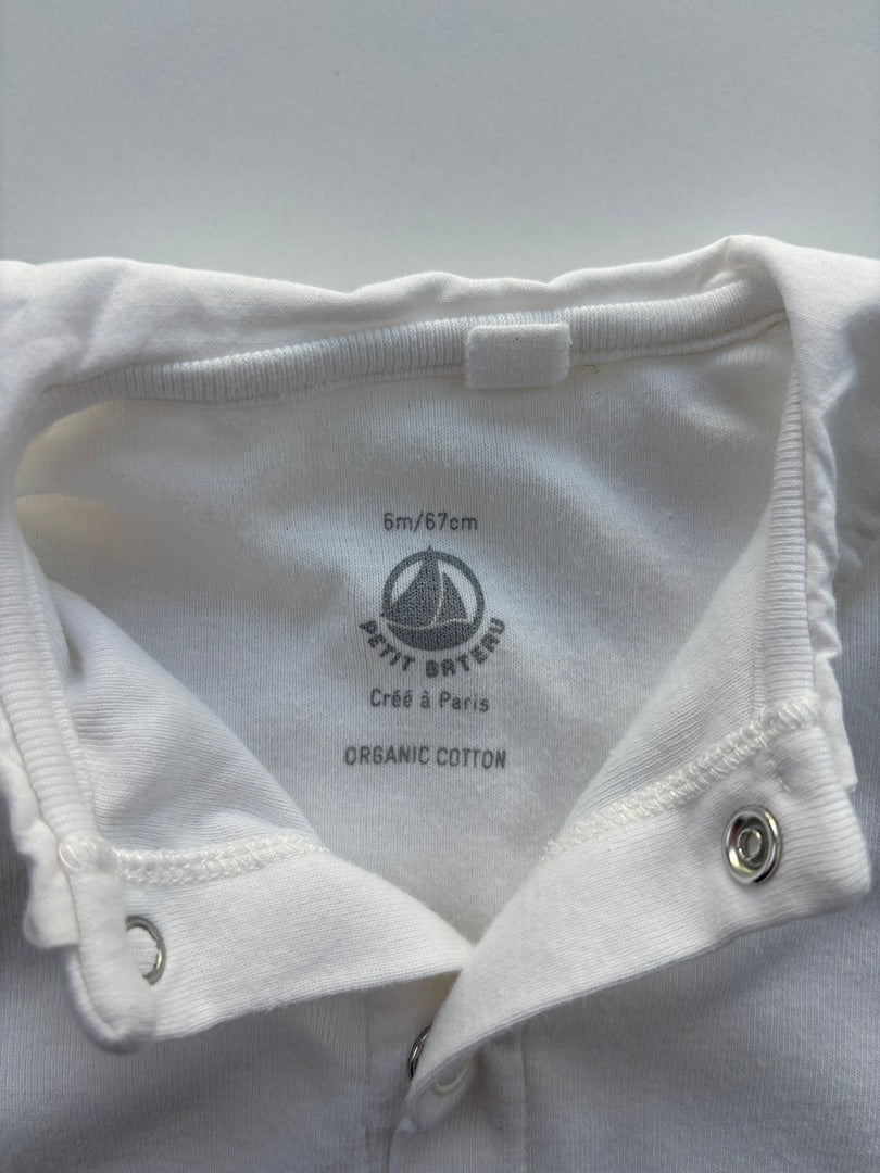 Body Petit Bateau - 6 mois - Blanc - État : Excellent