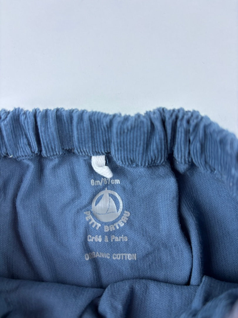 Pantalon Petit Bateau - 6 Mois - Bleu - État : Excellent