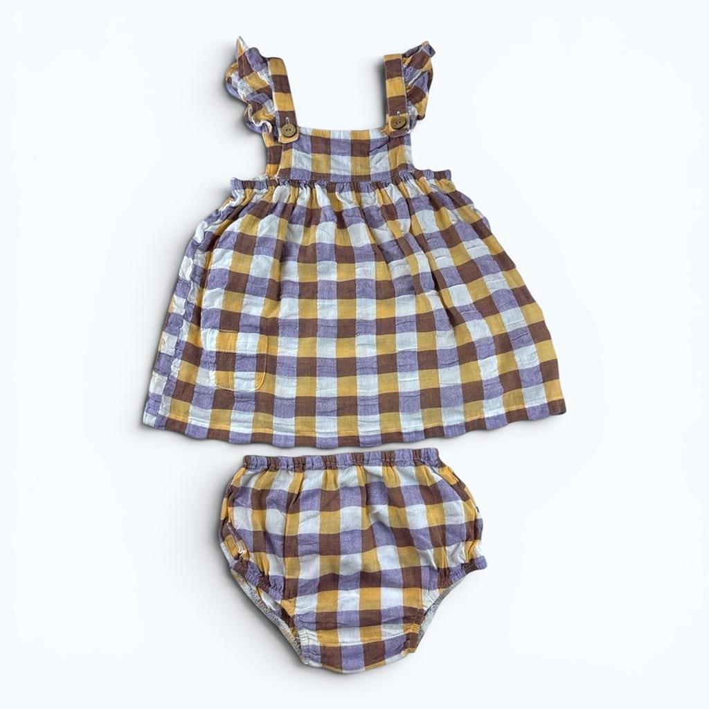 Robe Arsène & Pipelettes - 12m - Jaune violet - État : Excellent