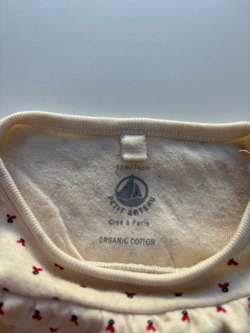 Pyjama Petit Bateau - 12 Mois - Crème - État : Très Bon