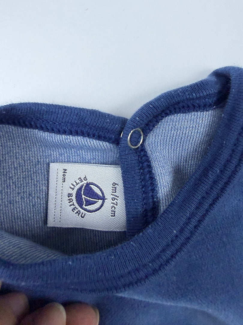 Grenouillère Petit Bateau - 6 Mois - Bleu