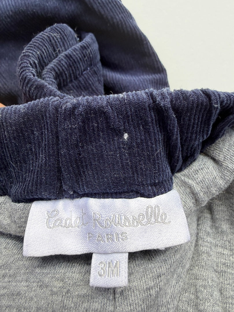 Pantalon Cadet Rousselle - 3 Mois - Bleu - État : Très bon