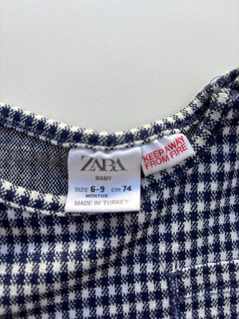 Robe Courte Zara Baby - 6-9 Mois - Marine - État : Excellent