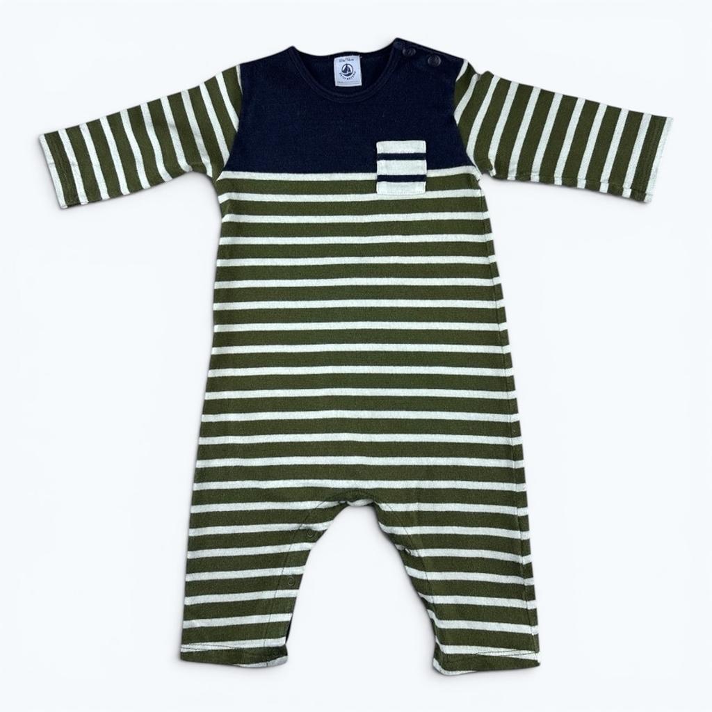 Combinaison Petit Bateau - 12 Mois - Kaki - État : Excellent
