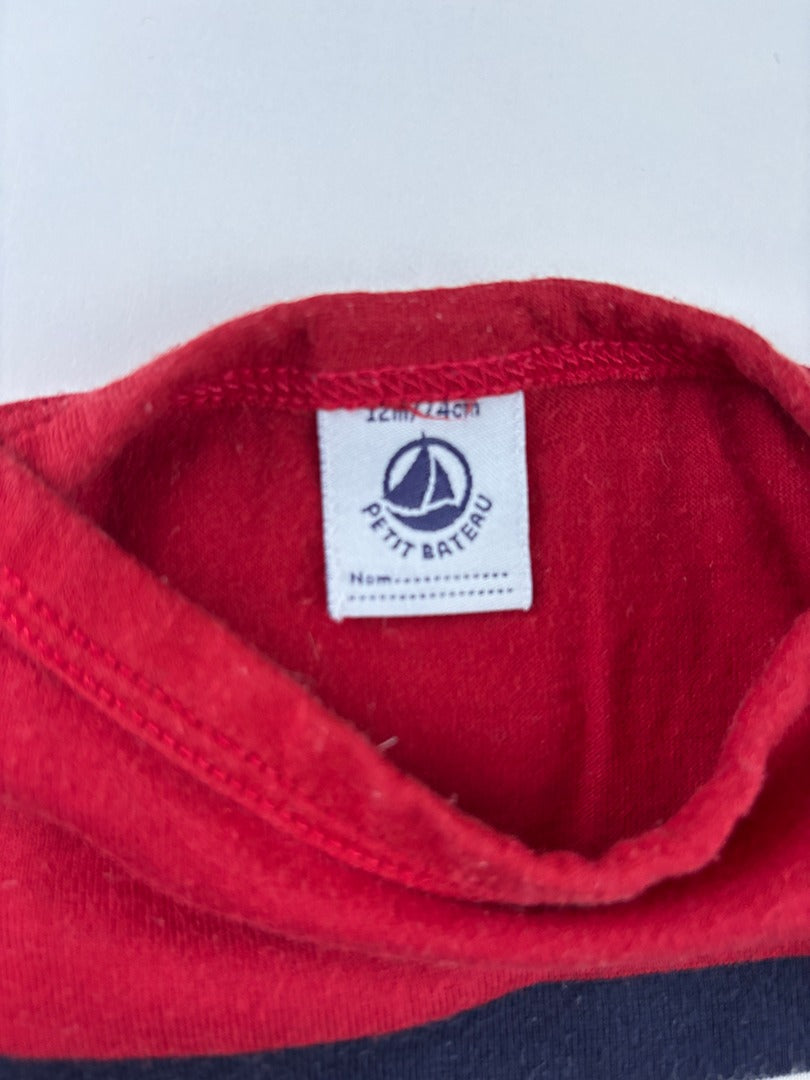 Barboteuse Petit Bateau - 12 mois - Bleu marine - État : Excellent