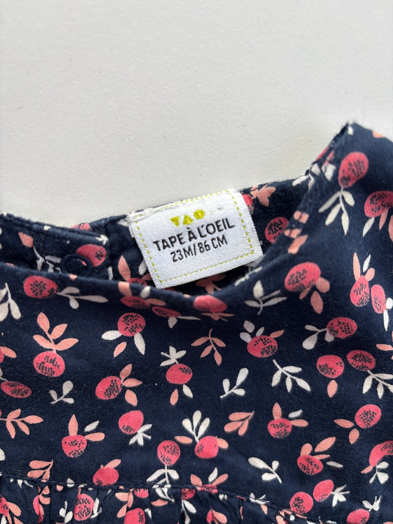 Blouse Tape à l'œil - 18-24 mois / 86cm - Marine - État : Excellent