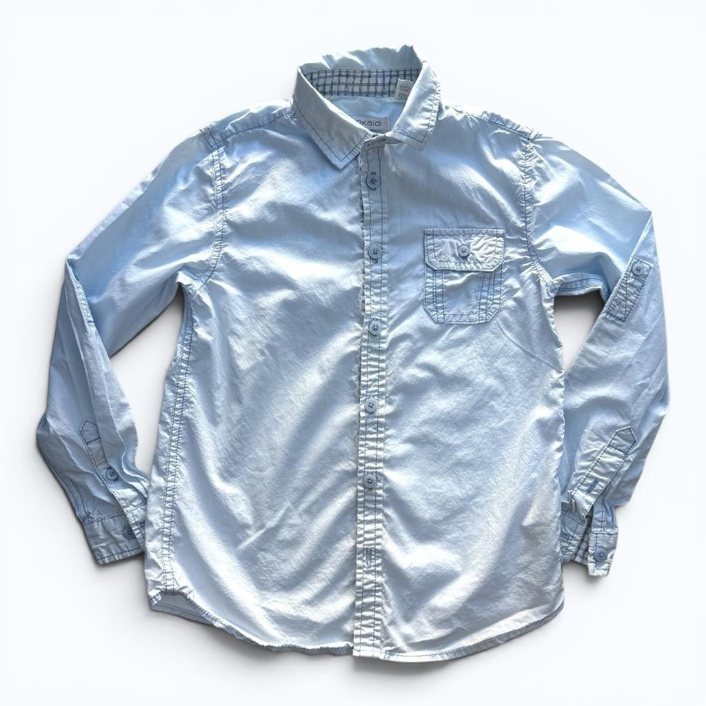 Chemise Okaïdi - 8 ans - Bleu ciel - État : Excellent
