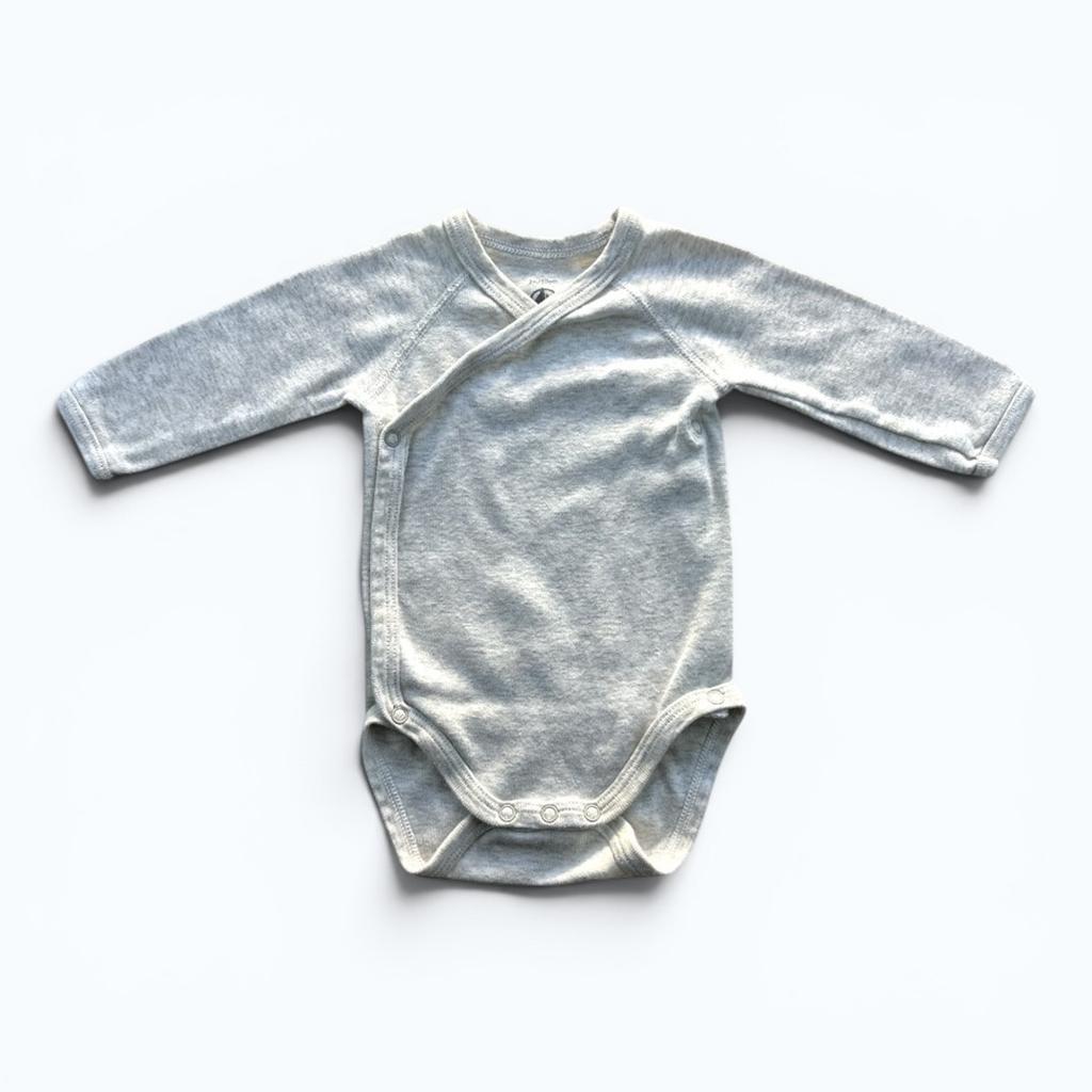 Body Petit Bateau - 3 mois - Gris - État : Excellent