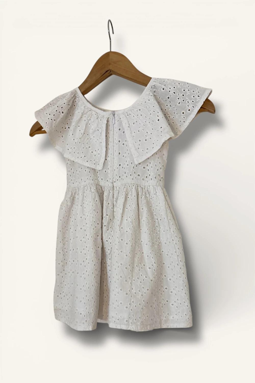 Robe fille Orchestra – 4 ans – broderie anglaise blanche
