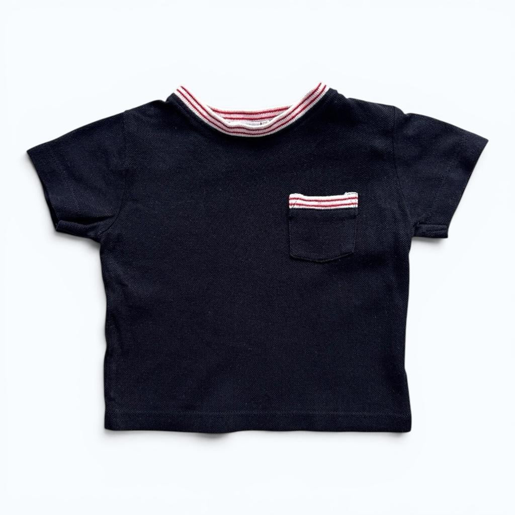 T-shirt Bout'chou - 12 mois - Marine - État : Excellent