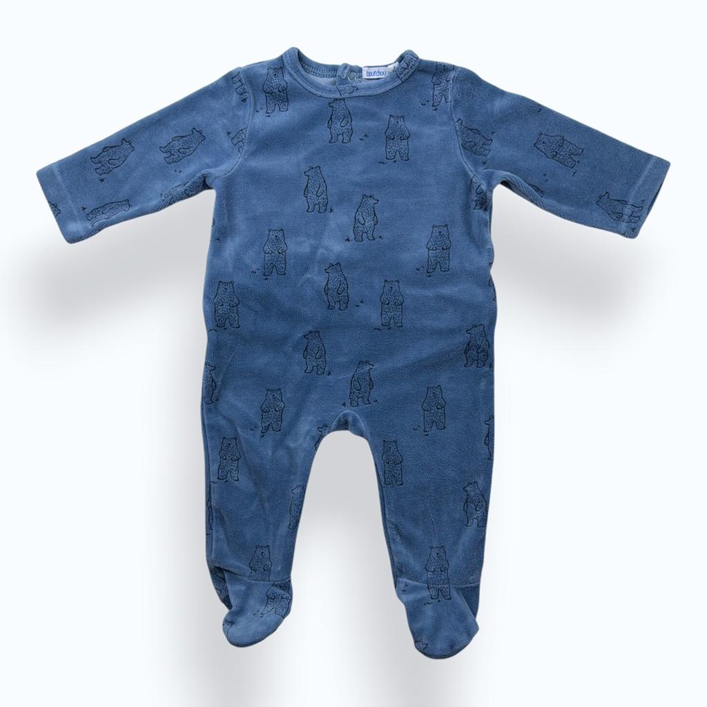 Grenouillère Bout'chou - 3 Mois / 60 Cm - Bleu - État : Excellent