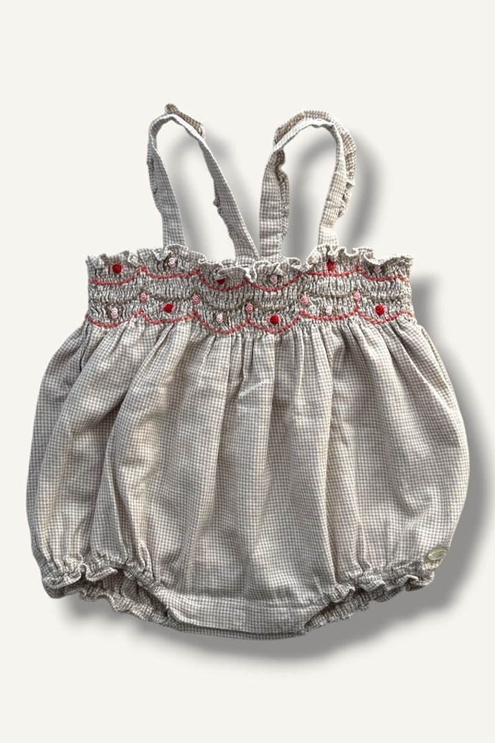 Ensemble barboteuse et body Tartine Et Chocolat - 3 Mois - beige/rouge - État : Excellent