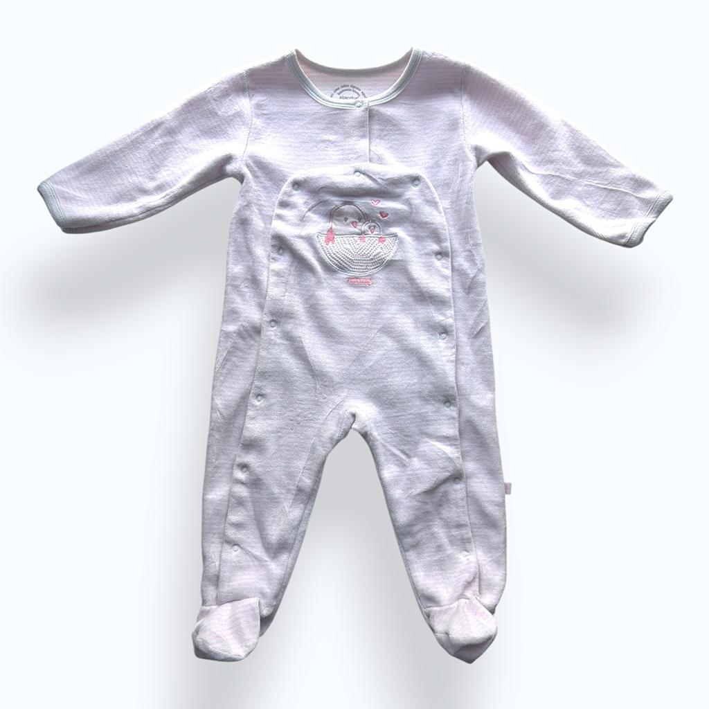 Grenouillère Absorba - 12 mois - 74 cm - Rose - État : Excellent