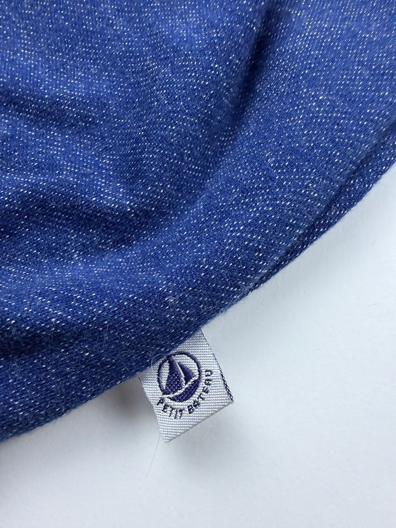 Salopette courte Petit Bateau - 6 mois / 67 cm - Bleu - État : Excellent